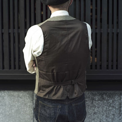 SAGAN - ALSPORT TWEED - BROWN HOUND'S TOOTH