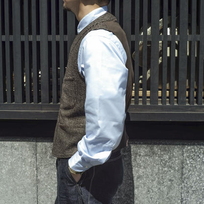 SAGAN - ORGANIC TWEED BARLEYCORN - BROWN