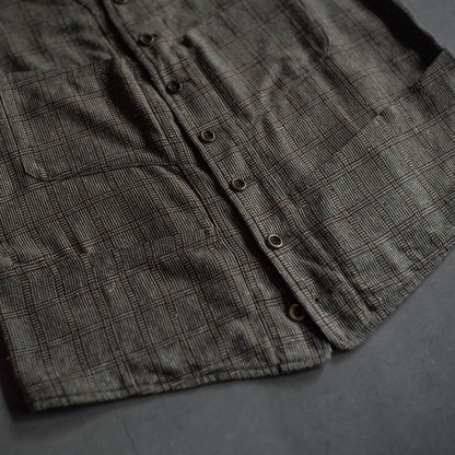 SAGAN - SILK COTTON - BROWN CHECK