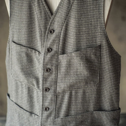 SAGAN - COTTON × WOOL × SILK - GREY HOUND'S TOOTH