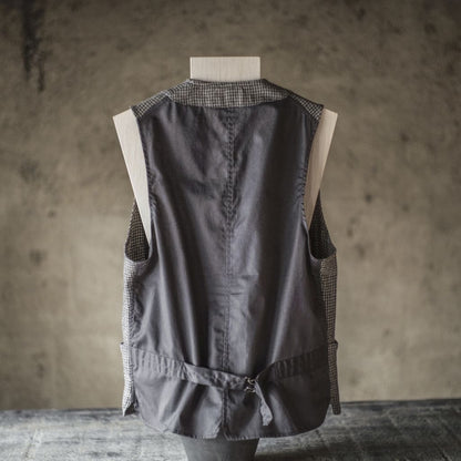 SAGAN - COTTON × WOOL × SILK - GREY HOUND'S TOOTH
