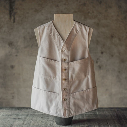 SAGAN - COUTIL COTTON - ECRU LILA STRIPE