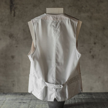 SAGAN - COUTIL COTTON - ECRU LILA STRIPE