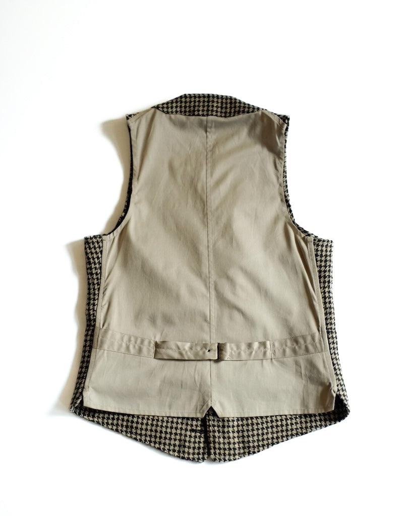 SAGAN - HOUND'S TOOTH LINEN - BLACK × NATURAL