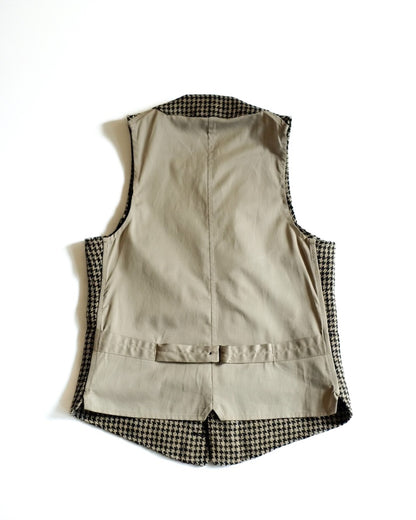 SAGAN - HOUND'S TOOTH LINEN - BLACK × NATURAL