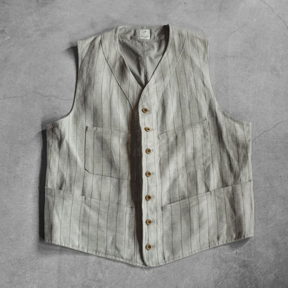 SAGAN - IRISH LINEN - BEIGE TENNIS STRIPE