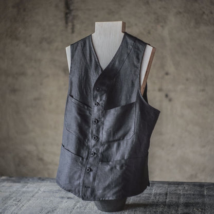 SAGAN - LINEN - BLACK