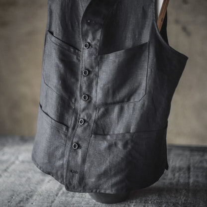 SAGAN - LINEN - BLACK