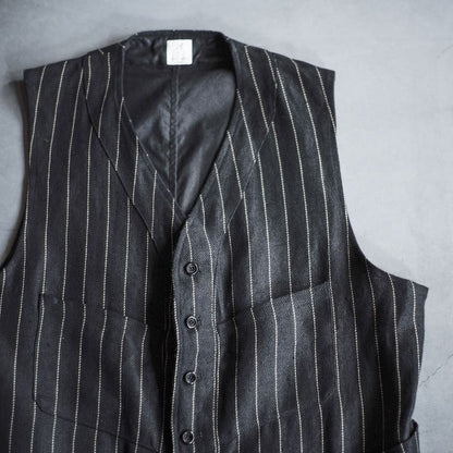 SAGAN - IRISH LINEN - BLACK TENNIS STRIPE