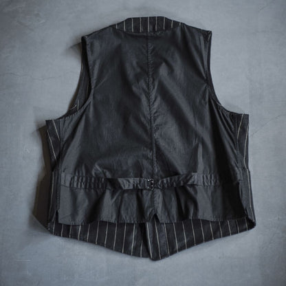 SAGAN - IRISH LINEN - BLACK TENNIS STRIPE