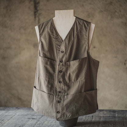 SAGAN - SEERSUCKER - KHAKI