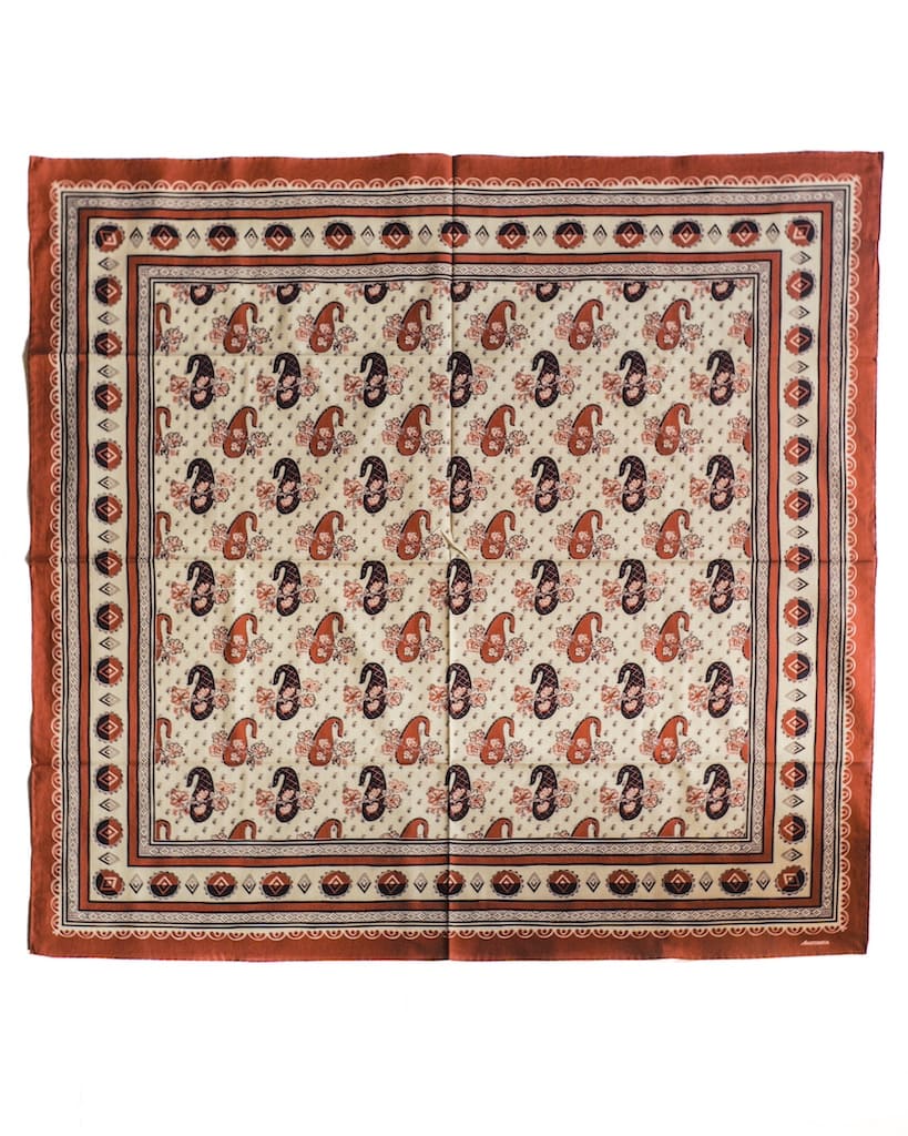 PAISLEY SCARF - COTTON - RED