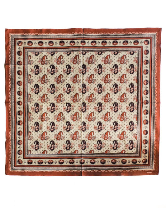 PAISLEY SCARF - COTTON - RED