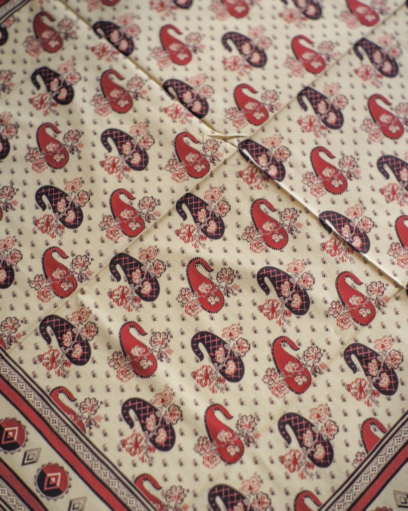 PAISLEY SCARF - COTTON - RED