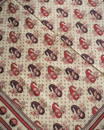 PAISLEY SCARF - COTTON - RED