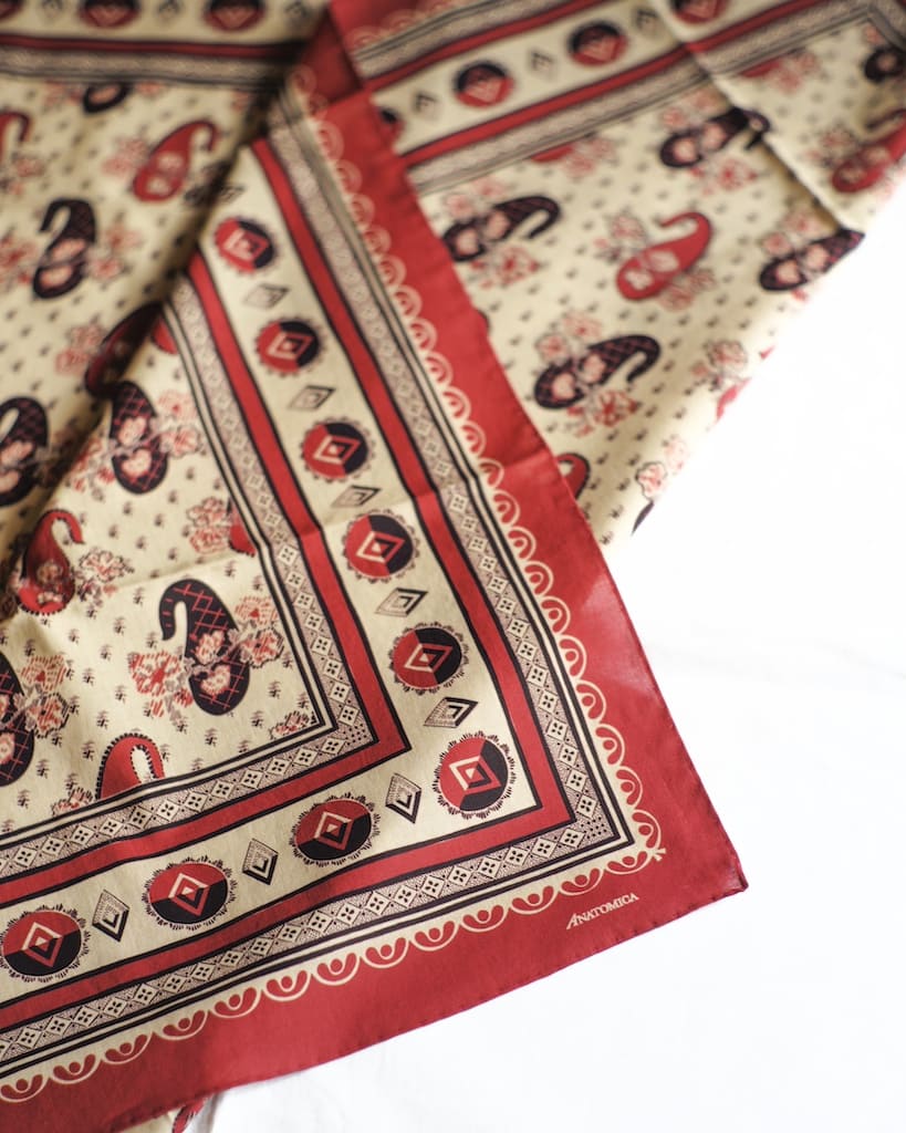 PAISLEY SCARF - COTTON - RED