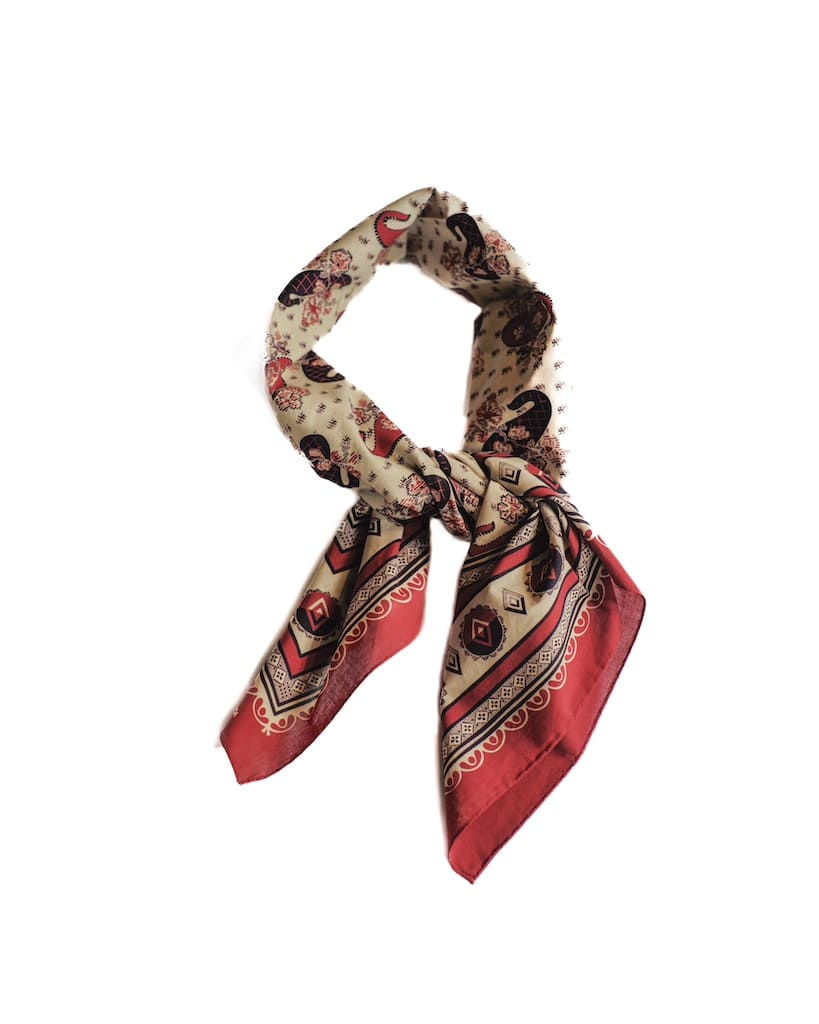 PAISLEY SCARF - COTTON - RED