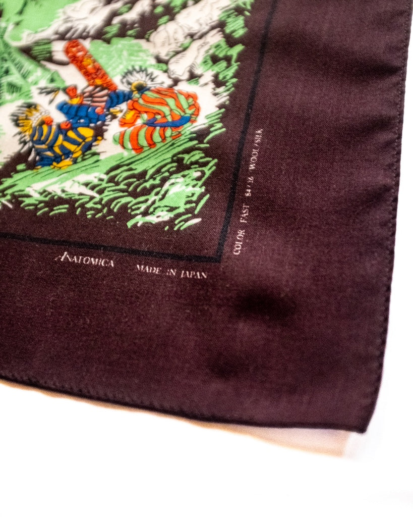 SCARF GREAT PLAINS - WOOL × SILK - BROWN