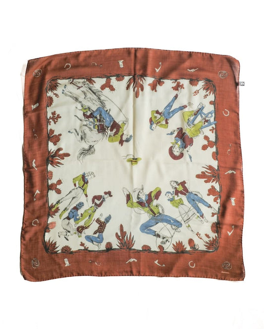 WESTERN SCARF - WOOL × SILK - OCHRE