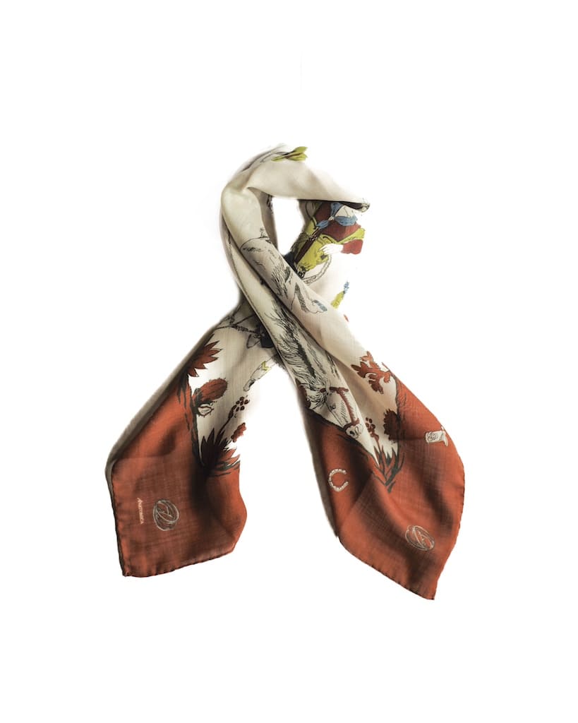 WESTERN SCARF - WOOL × SILK - OCHRE