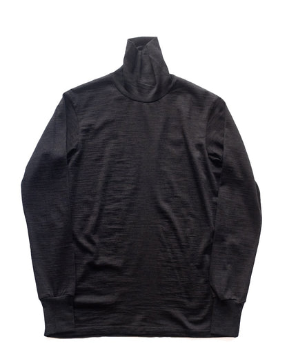 SFM TURTLE NECK TEE - MERINO WOOL - CHARCOAL & GREY