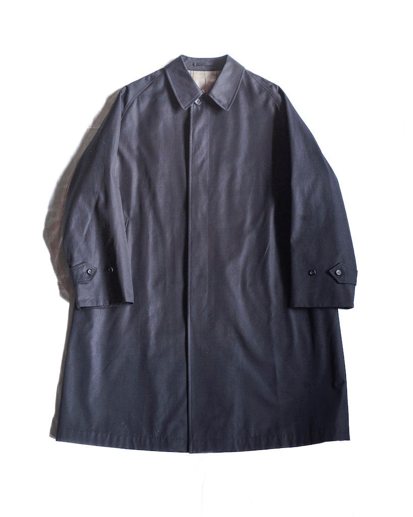 SINGLE RAGLAN COAT Ⅰ - COTTON GABARDINE - NAVY