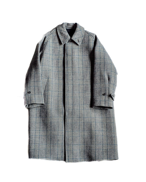 ANATOMICA SINGLE RAGLAN Ⅳ SADDLE TWEED SINGLE RAGLAN COAT Ⅳ - SADDLE TWEED - NAVY PLAID – ANATOMICA