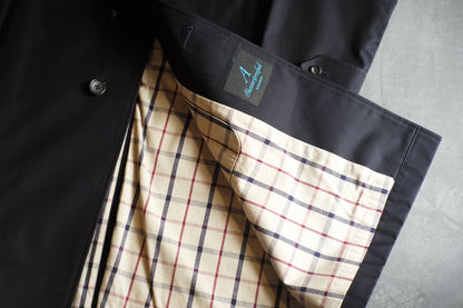 SINGLE RAGLAN COAT Ⅰ for LADIES- COTTON GABARDINE - NAVY