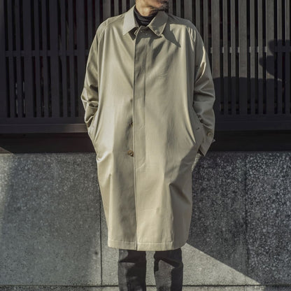 SINGLE RAGLAN COAT Ⅰ - COTTON GABARDINE - BEIGE