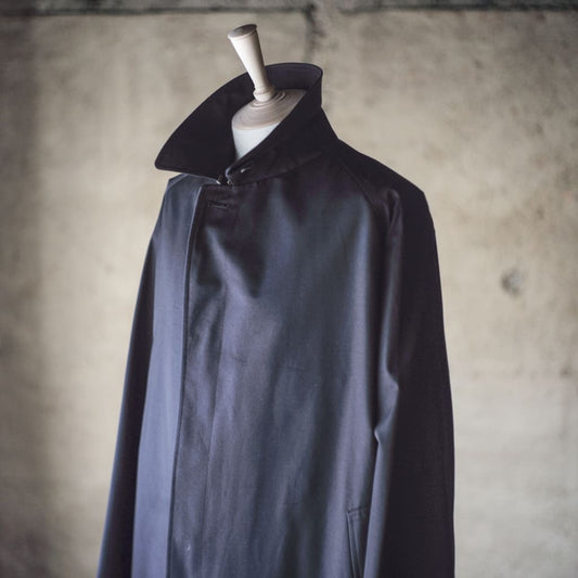 SINGLE RAGLAN COAT Ⅰ - COTTON GABARDINE - NAVY