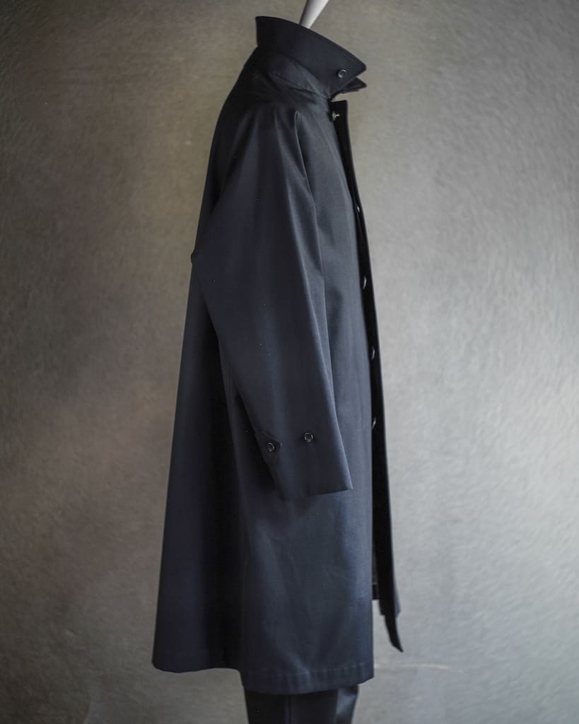 SINGLE RAGLAN COAT Ⅰ - COTTON GABARDINE - NAVY