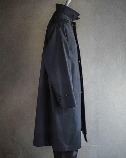 SINGLE RAGLAN COAT Ⅰ - COTTON GABARDINE - NAVY