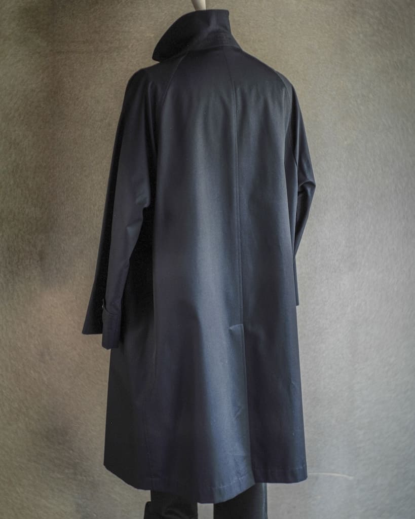 SINGLE RAGLAN COAT Ⅰ - COTTON GABARDINE - NAVY