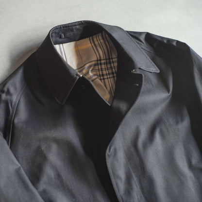 SINGLE RAGLAN COAT Ⅰ - COTTON GABARDINE - NAVY