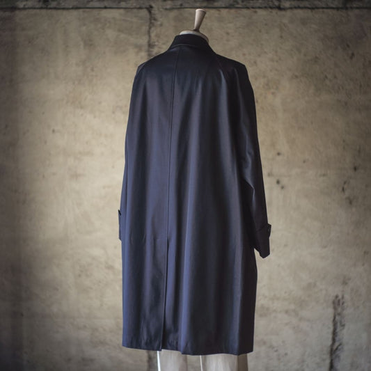 SINGLE RAGLAN COAT Ⅰ - COTTON GABARDINE - NAVY