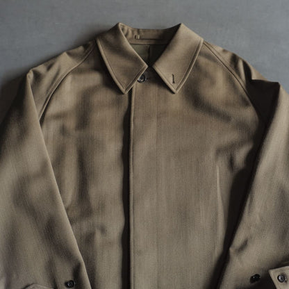 SINGLE RAGLAN COAT Ⅵ - COVERT CLOTH - LOVAT