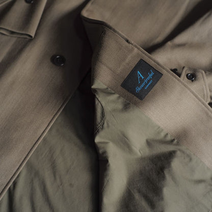SINGLE RAGLAN COAT Ⅵ - COVERT CLOTH - LOVAT