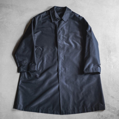 SINGLE RAGLAN COAT Ⅸ - SILK TAFFETA - NAVY