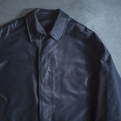 SINGLE RAGLAN COAT Ⅸ - SILK TAFFETA - NAVY
