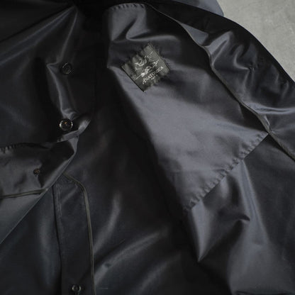 SINGLE RAGLAN COAT Ⅸ - SILK TAFFETA - NAVY