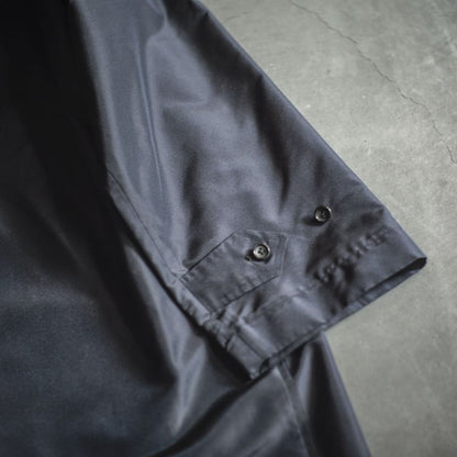 SINGLE RAGLAN COAT Ⅸ - SILK TAFFETA - NAVY
