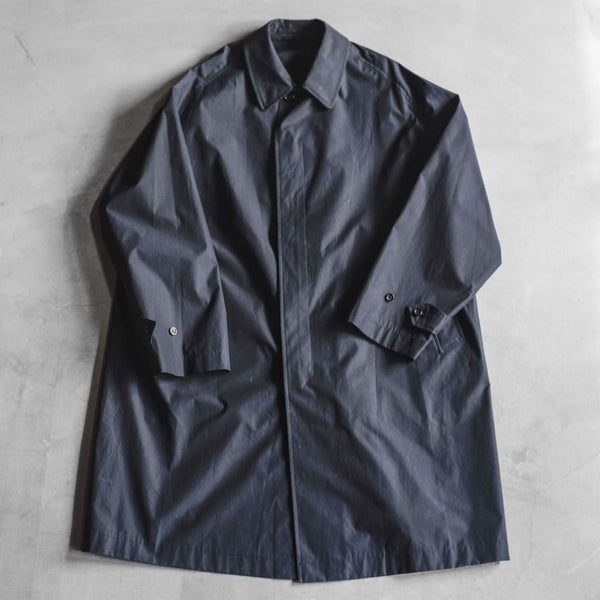 SINGLE RAGLAN COAT Ⅸ - VENTILE L35 - BLACK NAVY – ANATOMICA KYOTO