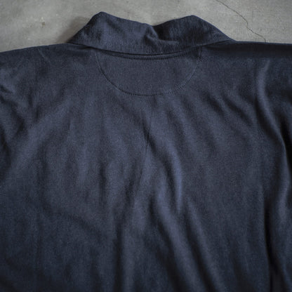 SKIPPER POLO - COTTON RAYON - BLACK & NAVY & NATURAL