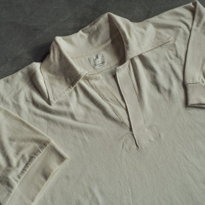 SKIPPER POLO - COTTON RAYON - BLACK & NAVY & NATURAL