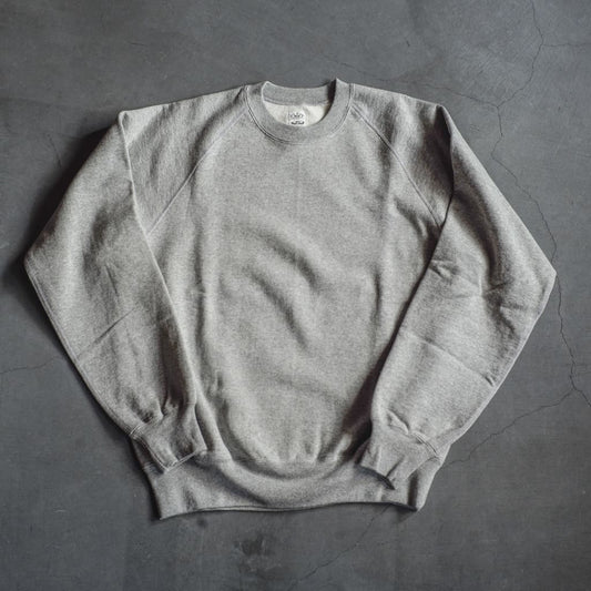 SWEAT RAGLAN CREW NECK - COTTON × POLYESTER - GREY