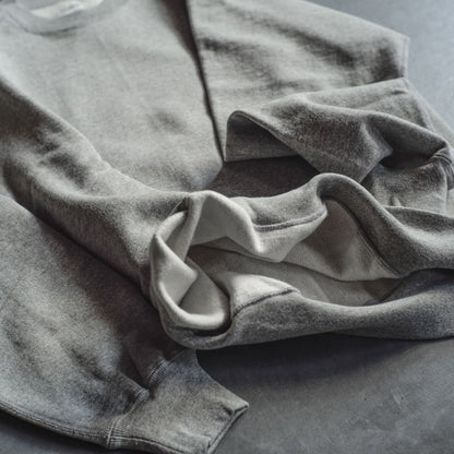 SWEAT RAGLAN CREW NECK - COTTON × POLYESTER - GREY