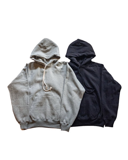 SWEAT RAGLAN PARKA - COTTON × POLYESTER - GREY & BLACK