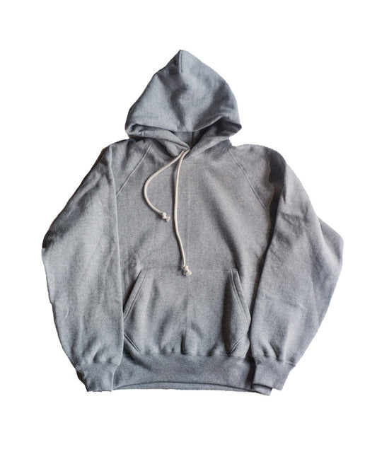 SWEAT RAGLAN PARKA - COTTON × POLYESTER - GREY & BLACK