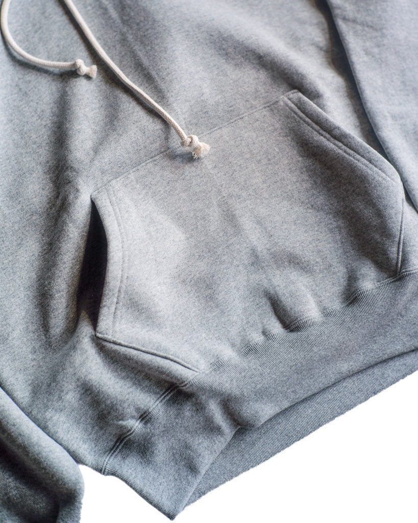 SWEAT RAGLAN PARKA - COTTON × POLYESTER - GREY & BLACK