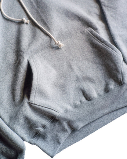 SWEAT RAGLAN PARKA - COTTON × POLYESTER - GREY & BLACK